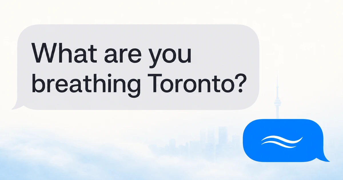 Air quality in Toronto screenshot