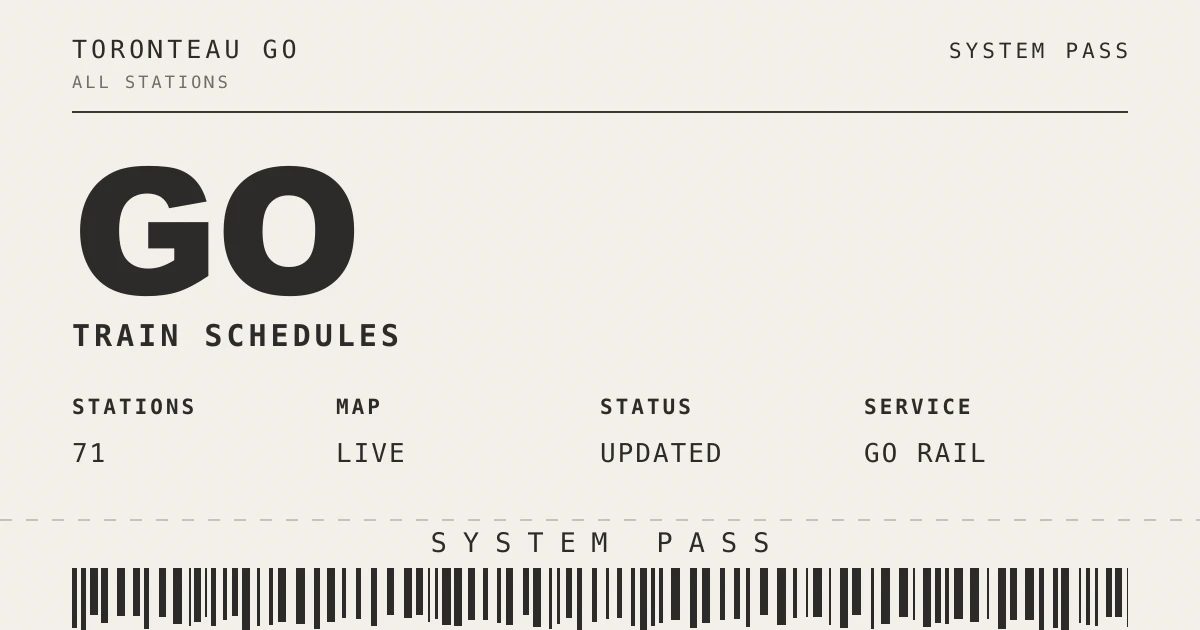 Toronto GO trains screenshot